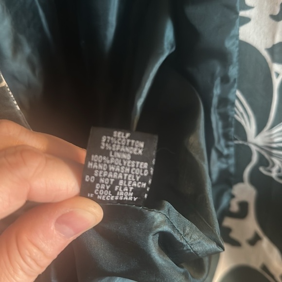 Lapis light summer patterned  fabric coat size L - Picture 4 of 7